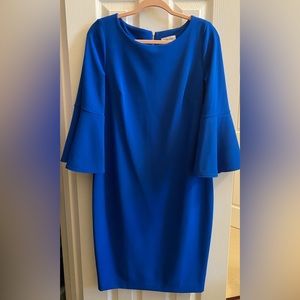 Calvin Klein Bell Sleeve Sheath Dress - Size 12